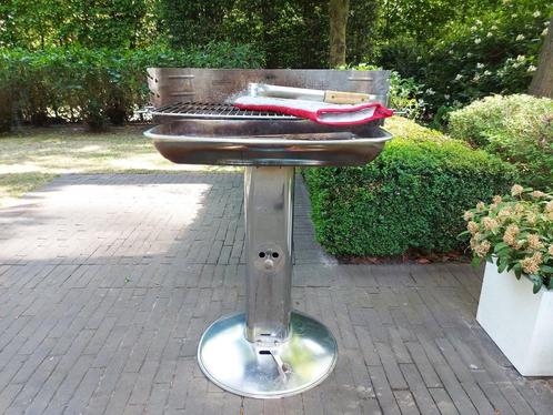 Barbecue/BBQ inox + gratis nieuwe hittehandschoen + knijper, Tuin en Terras, Houtskoolbarbecues, Gebruikt, Met accessoires, Ophalen