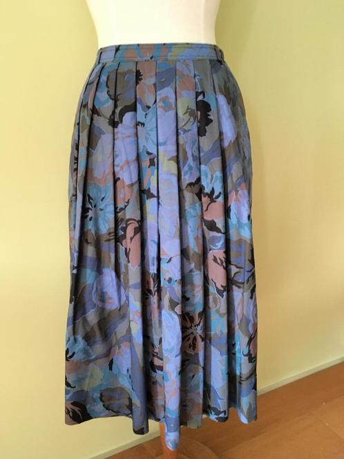 Hammer vintage halflange plooirok - maat 38, Kleding | Dames, Rokken, Gedragen, Maat 38/40 (M), Blauw, Onder de knie, Ophalen of Verzenden
