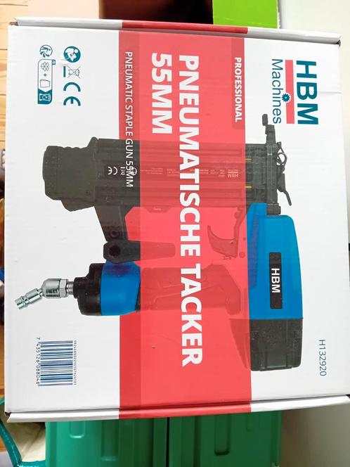 HBM, pneumatische tracker 55mm, Doe-het-zelf en Bouw, Gereedschap | Overige machines, Nieuw, Ophalen