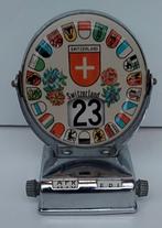 eeuwig durende Zwitserse metalen flip kalender 1950-1960, Ophalen of Verzenden