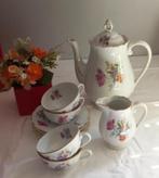 koffieserviesje met bloemen, Antiek en Kunst, Antiek | Keramiek en Aardewerk, Ophalen of Verzenden