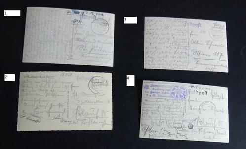 Cartes postales estampillées Feldpost (pièce fantastique ?), Collections, Objets militaires | Général, Autres, Enlèvement ou Envoi