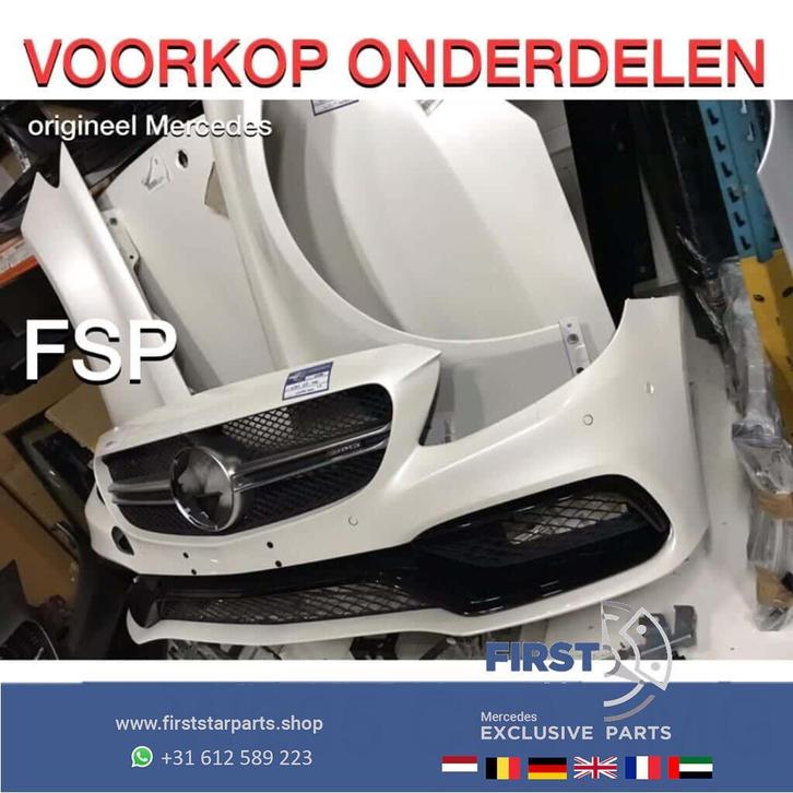 C205 C63 AMG Voorkop delen plaatwerk parelmoer wit Front Mer, Auto-onderdelen, Carrosserie, Bumper, Mercedes-Benz, Voor, Gebruikt