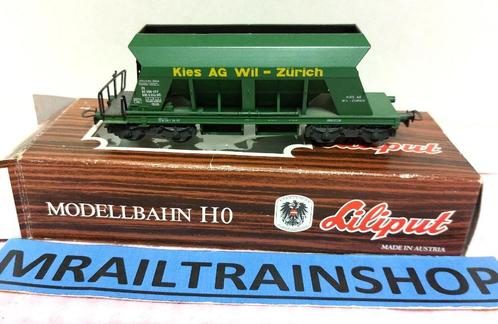 246 54 Liliput HO – Zwitserse kieswagen/Wagon à tremies (E25, Hobby en Vrije tijd, Modeltreinen | H0, Zo goed als nieuw, Wagon