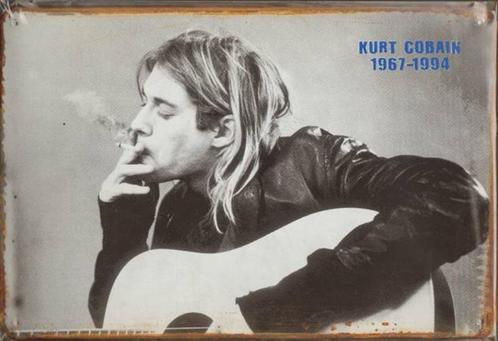 Plaque murale en métal rouillé au look vintage Kurt Cobain, Collections, Marques & Objets publicitaires, Neuf, Enlèvement ou Envoi