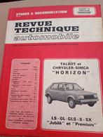 revue technique talbot horizon de 1977-1983, Autos : Divers, Enlèvement ou Envoi