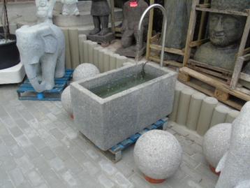 granieten stenen fontein en roestvrijstalen jet + pomp!