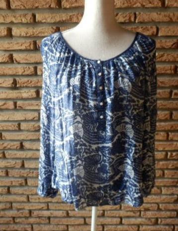 -(45) - blouse femme t.40 bleue - H£M --