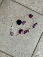 Collier sautoir LBVYR à enfiler - argenté parme rose violet, Enlèvement, Comme neuf