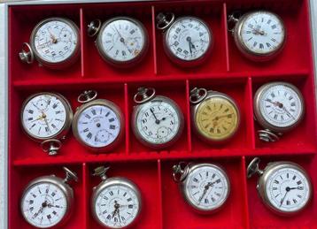 Horlogeset ROSKOPF en ROSSKOPF met 13 inzetstukken, Handtassen en Accessoires, Horloges | Antiek, Verzenden, Staal, Zakhorloge