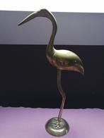 Vintage heel grote messing kraanvogel/reiger, jaren 60 - 70, Ophalen of Verzenden
