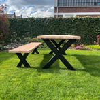 Tuintafels - Stalen Onderstel - Douglashout, Tuin en Terras, Tuintafels, Ophalen of Verzenden, Nieuw, Rechthoekig, Hout