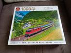 King puzzel 1000 stuks - Intercity trein, Gothard tunnel, Hobby & Loisirs créatifs, 500 à 1500 pièces, Puzzle, Utilisé, Enlèvement ou Envoi
