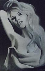 Brigitte Bardot 2 groot olieschilderij (75x115 cm), Antiek en Kunst, Ophalen of Verzenden