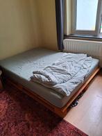 Bedframe pallet, Huis en Inrichting, Slaapkamer | Bedden, Ophalen, Gebruikt, Bruin, 140 cm