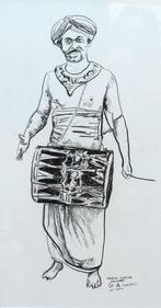 Tekening Etienne Le Compte, Antiek en Kunst, Ophalen