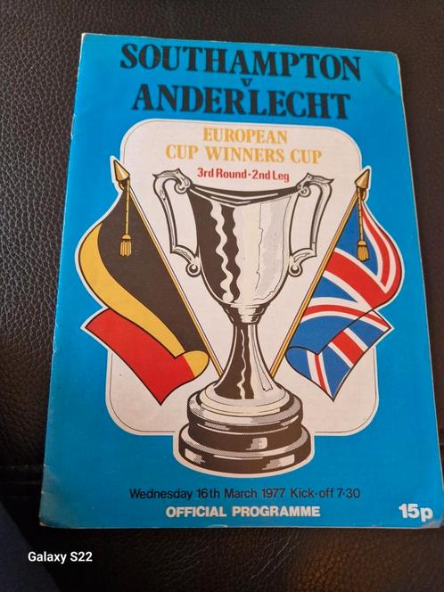 Voetbal programmaboekje  SOUTHAMPTON - RSC ANDERLECHT 1977, Verzamelen, Sportartikelen en Voetbal, Verzenden