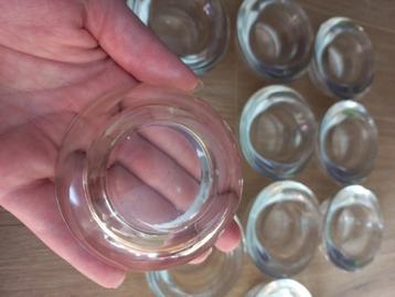 Set van 10 glazen kandelaars  beschikbaar voor biedingen