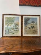 2 metaaletsen gesigneerd en gedateerd, Antiek en Kunst, Kunst | Schilderijen | Klassiek, Ophalen of Verzenden