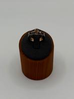 9K gouden ring uit 1899 met zoetwaterparels & zwarte emaille, Enlèvement ou Envoi, 18 à 19, Femme ou Homme, Or