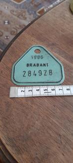 ancienne plaque de vélo Brabant retro vintage 1986 no 284928, Antiquités & Art, Enlèvement ou Envoi