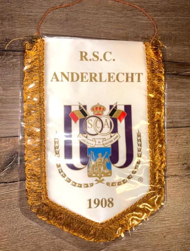 RSC Anderlecht fanion wimpel vaandel vaan voetbal, Verzamelen, Sportartikelen en Voetbal, Zo goed als nieuw, Vaantje of Sjaal