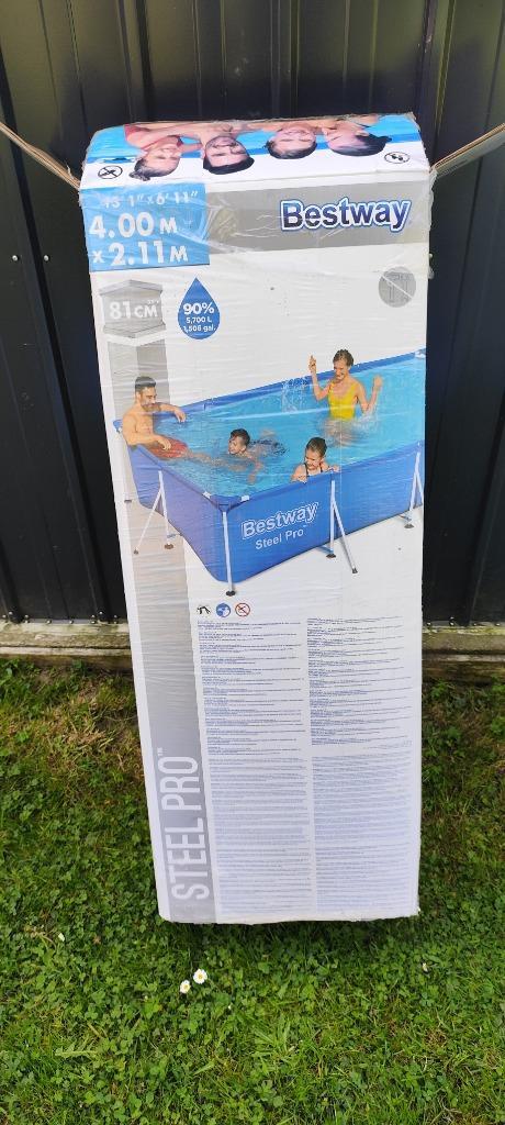 Piscine hors sol tubulaire Bestway, Tuin en Terras, Zwembaden, Gebruikt, Opzetzwembad, 80 tot 120 cm, 400 cm of meer, 200 tot 300 cm