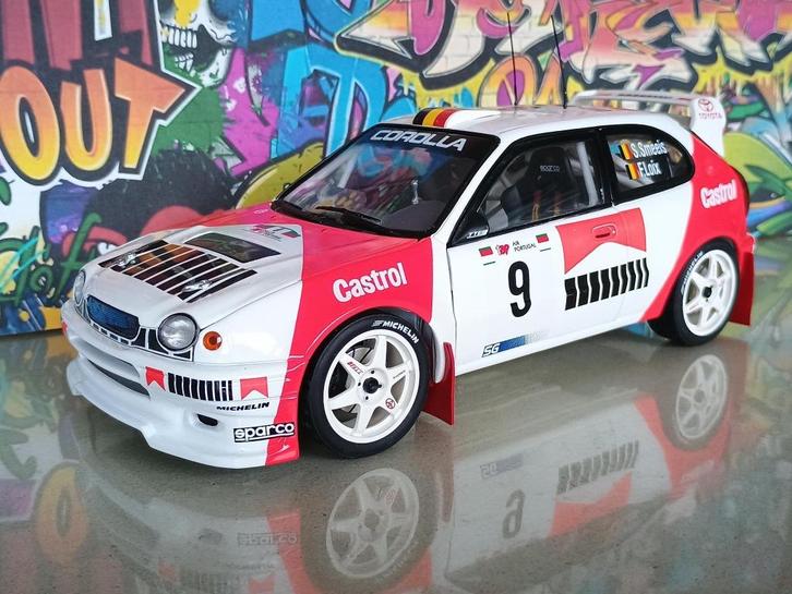 Toyota Corolla WRC Loix/Smeets AutoArt 1/18 -IN GOEDE STAAT-, Hobby en Vrije tijd, Modelauto's | 1:18, Gebruikt, Auto, Autoart