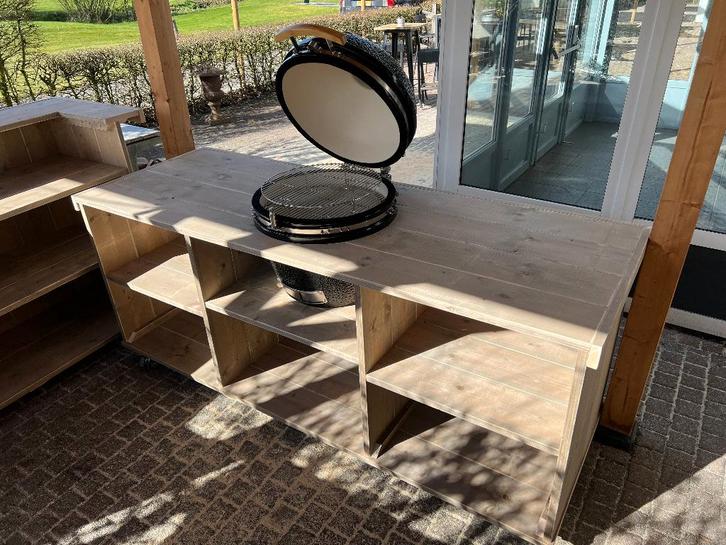 Unieke buitenkeuken van steigerhout of douglashout maatwerk, Tuin en Terras, Buitenkeukens, Nieuw, Houtskool, Ophalen
