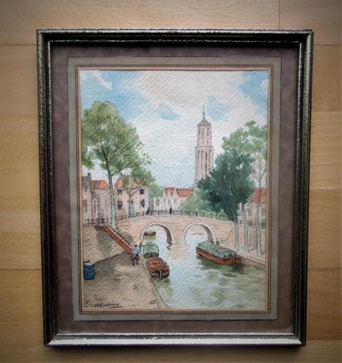 Henri Cassiers (1858-1944)  Dom van Utrecht  orig. aquarel, Antiek en Kunst, Kunst | Schilderijen | Klassiek, Ophalen
