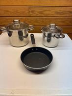 2 klleine kookpotten met pannetje, Ophalen, Zo goed als nieuw