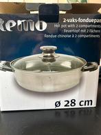 casserolle pour fondue chinoise avec plaque chauffante, Enlèvement ou Envoi, Utilisé, Verre, Wok