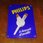 Emaille Schild PHILIPS Italië Reclamebord Plaque Bordje, Verzamelen, Reclamebord, Gebruikt, Verzenden