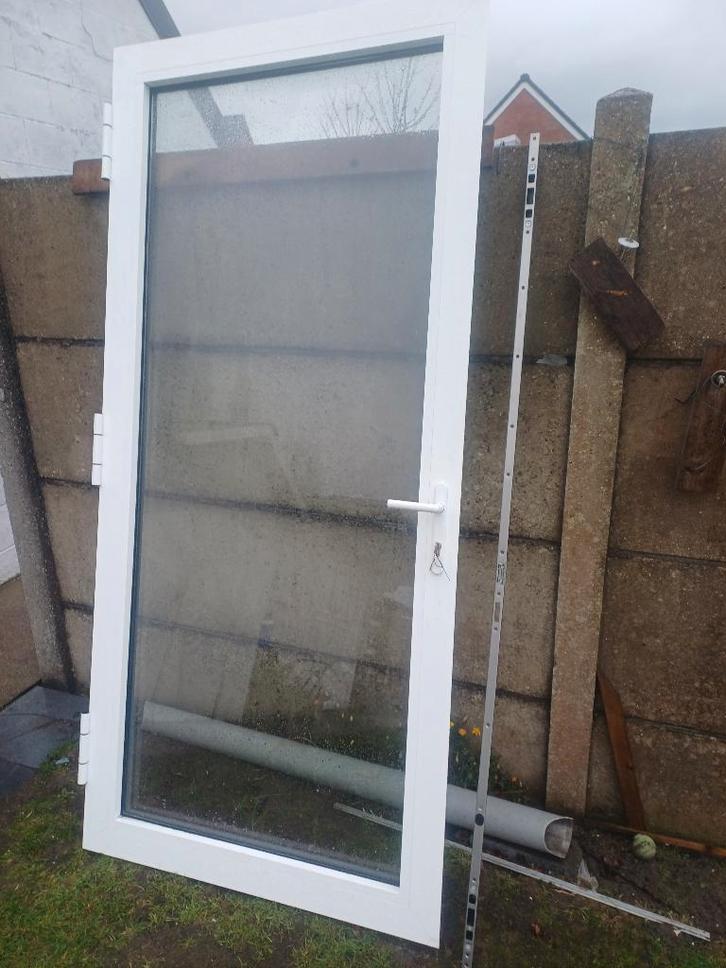 Aluminium deur, Doe-het-zelf en Bouw, Deuren en Vliegenramen, Zo goed als nieuw, Buitendeur, 215 cm of meer, 100 tot 120 cm, Glas