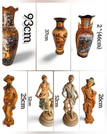 Lot de vases et statues a vendre