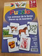 Puzzel: dieren op de boerderij Welk dier eet wat?, Hobby en Vrije tijd, Ophalen of Verzenden, Zo goed als nieuw