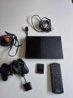 Playstation 2 slim + Memory card + afstandsbediening, Ophalen of Verzenden, Zo goed als nieuw, Slim