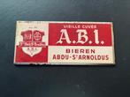 Reclamebord ABI in metaal, Ophalen, Zo goed als nieuw, Reclamebord, Plaat of Schild, Overige merken