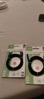 USB-A TO MICRO USB  cabel, Telecommunicatie, Mobiele telefoons | Telefoon-opladers, Ophalen, Nieuw, Overige merken