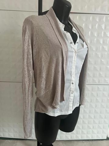 Gilet beige pailletée pour femme : Taille M beschikbaar voor biedingen
