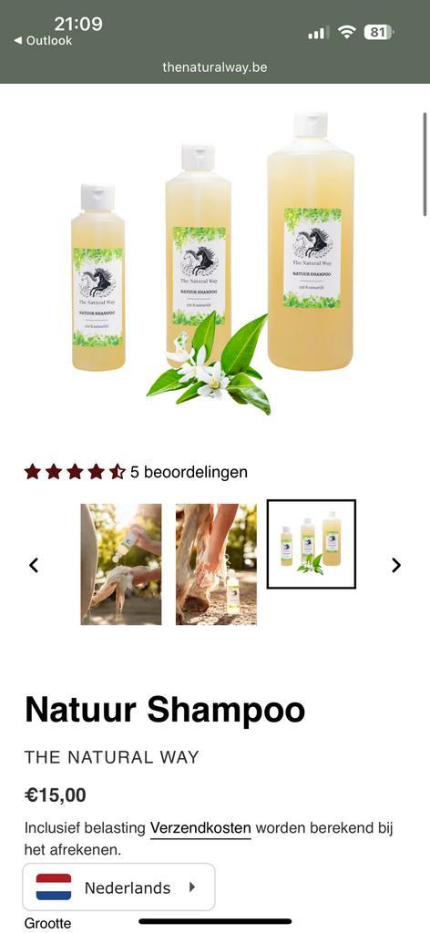Natuurshampoo voor paarden met gevoelige huid, Dieren en Toebehoren, Paarden en Pony's | Overige Paardenspullen, Ophalen of Verzenden