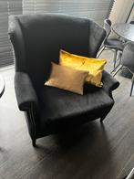 Prachtige suède zwarte loveseat., Huis en Inrichting, Zetels | Zetels, Overige materialen, 75 tot 100 cm, Loveseats, Zo goed als nieuw