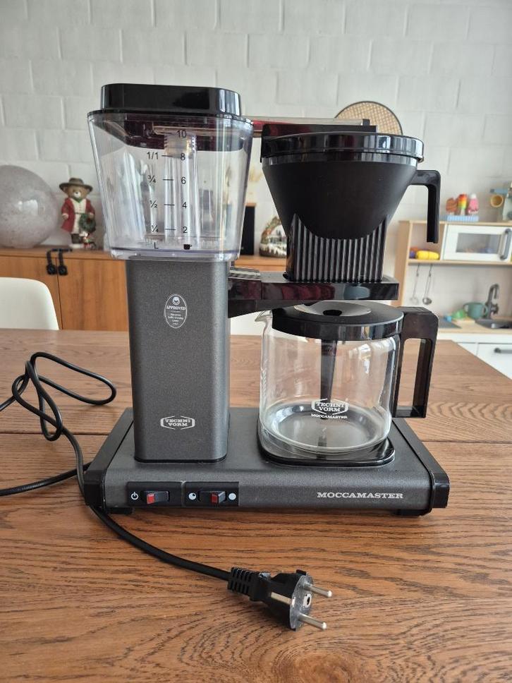 Technivorm Moccamaster KBG Stone Grey Koffiezet, Electroménager, Cafetières, Utilisé, Café moulu, Cafetière, 4 à 10 tasses, Enlèvement