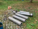 Schouw buizen + eindkap, Doe-het-zelf en Bouw, Ophalen, Gebruikt, Kachel