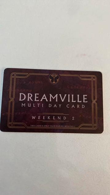 Carte de plusieurs jours Tomorrowland Dreamville W2, Tickets & Billets, Une personne, Plusieurs jours