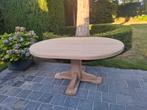 Volledig massief eiken ovale eettafel. Geluchtgomd., Ophalen of Verzenden, Zo goed als nieuw