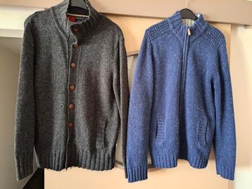 Cardigan heren, blauw of grijs, mt M beschikbaar voor biedingen
