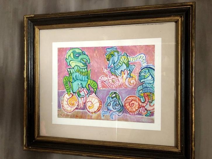 schilderij, Antiek en Kunst, Kunst | Tekeningen en Fotografie, Ophalen of Verzenden