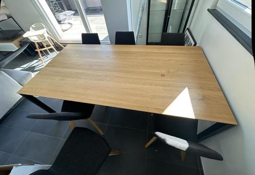 Table à manger Mobitec100x200cm en chêne clair très bon état, Huis en Inrichting, Zetels | Zetels en Chaises Longues, Ophalen