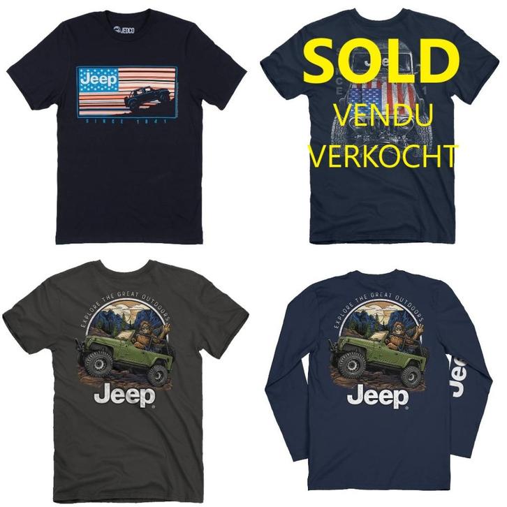 Jed-Co OFFICIAL JEEP T-Shirts Large NIEUWE OP KEUZE, Kleding | Heren, T-shirts, Nieuw, Ophalen of Verzenden